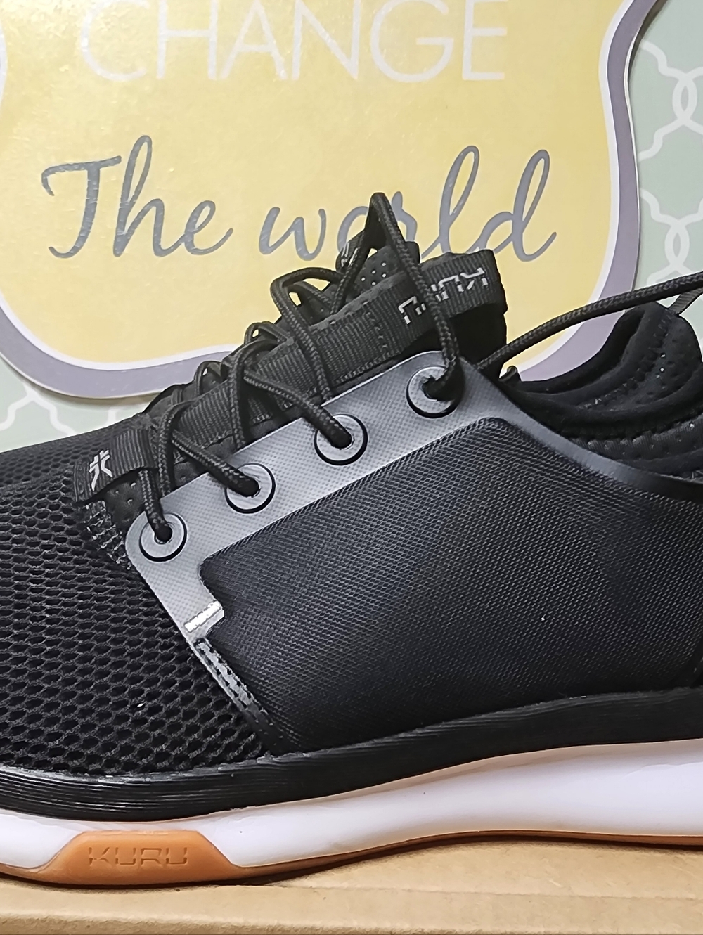 KURU Atom Lightweight Black And White Athletic Sneaker Women Plantar Fasciitis